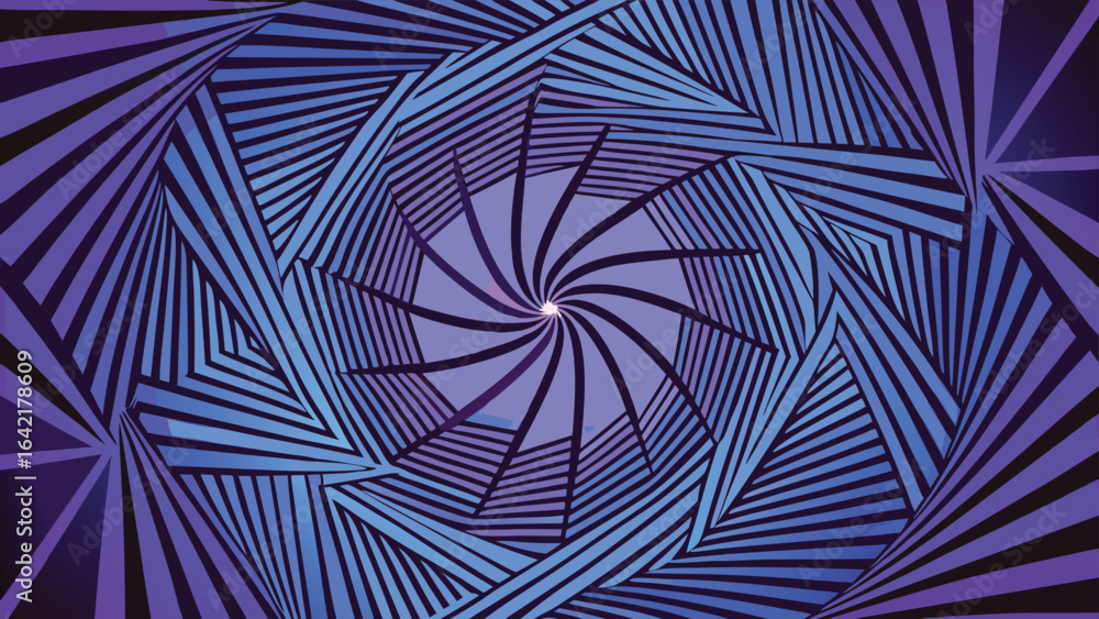 Aufkleber abstract geometric design with swirling lines and gradient colors in modern style