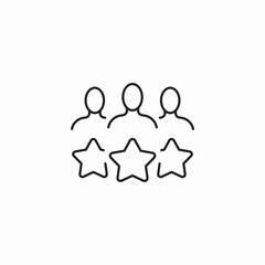 rated users icon sign vector