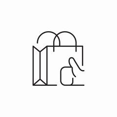 shopping bag icon sign vector