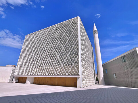 Modern archiecture of islamic religious cultural centre  in Ljubljana, Slovenia, Europe