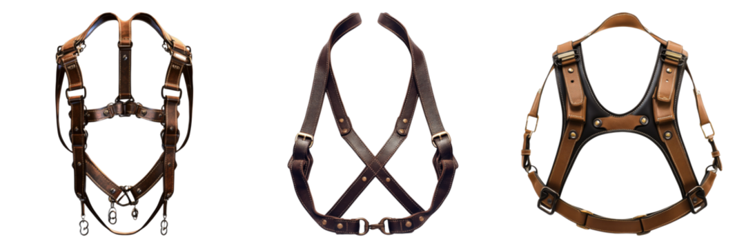 Set of harness duo isolated on transparent background