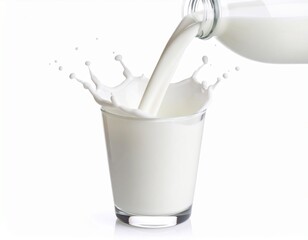 Pouring milk splash isolated on white background. Splash of milk or cream isolated on white background With clipping path. png image