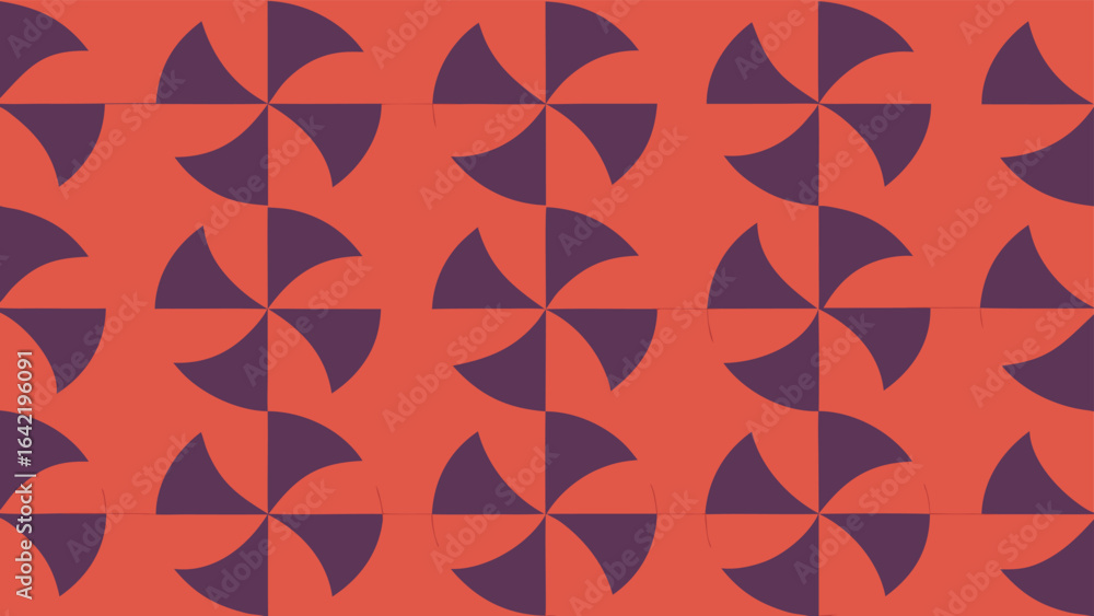 Aufkleber abstract geometric pattern featuring repeating symmetrical designs with complementary colors