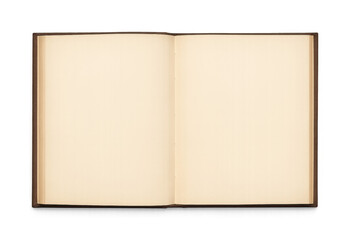 Fototapeta premium Open book showing blank pages with transparent background