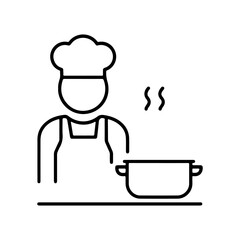 line icon cooking vector on white background
Vector line icon on white background