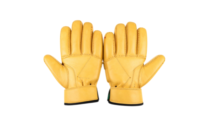 Yellow Gloves PNG, Protective Work and Cleaning Gloves, Transparent Background, Safety Equipment Icon
