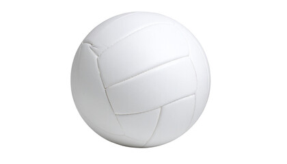 White Volleyball PNG, Realistic Sports Ball, Transparent Background, Beach and Indoor Game Equipment