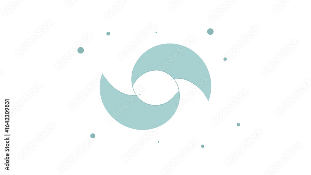 Poster abstract modern design featuring soft geometric shapes in a clean and minimalist style