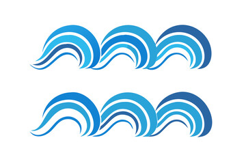 Fototapeta premium Abstract blue watercolor waves on a black background representing water or sea