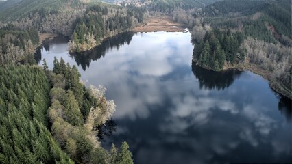 Aerial view (drone) of Lake Aberdeen
