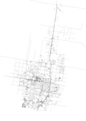 Vector Map of Edinburg City Highways
