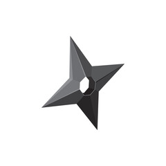 Four Point Ninja Star. Vector
