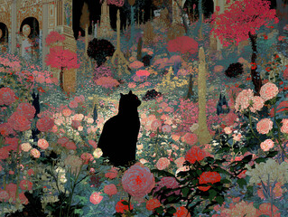 grunge background with birds