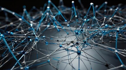 Abstract 3D Rendering of Interconnected Network