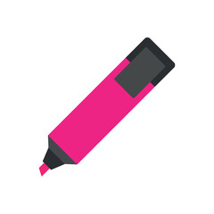 Pink highlighter marker pen. Vector
