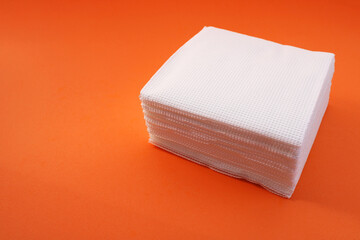 White square paper napkins