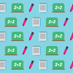 Math school pattern. Vector