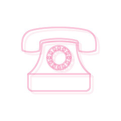 Retro rotary phone icon. Vector