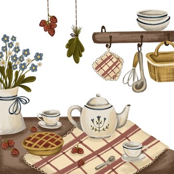 Tea time illustration