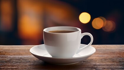 Obraz premium close up of coffee cup on table