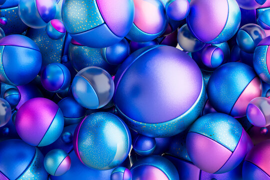 Luxurious Futuristic 3D Spheres with Metallic abstract Background