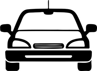 car icon vector illustration, isolated on white
