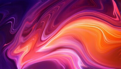 Obraz premium abstract fluid art pink purple and orange gradient with luminous highlights for modern design and backgrounds