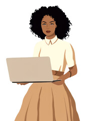 PNG Business African American woman laptop computer adult.