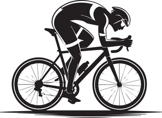 professional vector art of road racing cyclist on aerodynamic bicycle for sports event and endurance training themes