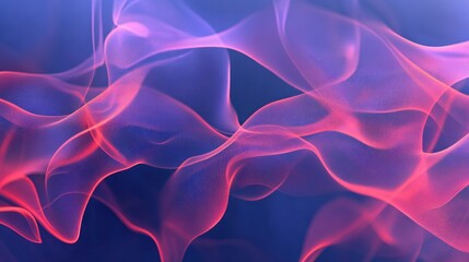 Obraz premium Abstract flowing shapes of pink and blue