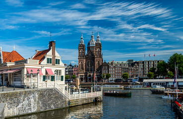 Fototapeta premium Basilica of Saint nicholas church in amsterdam