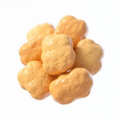 Fototapeta premium 3d icon chicken nuggets isolated on white background fast food neurodiversity autism ADHD sensory processing awareness inclusion