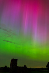 Rare multi-coloured aurora borealis above the skies in Dorset