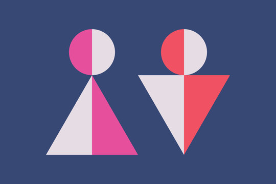 Geometric man and woman