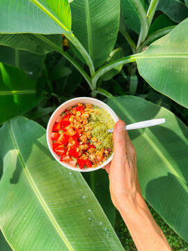 Healthy Summer Breakfast Outdoors
