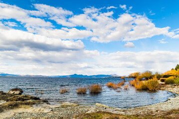 On the shores of Lake Nahuel Huapi, very close to the city of Bariloche, Rio Negro Province,...