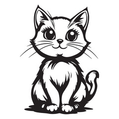 Cute Cartoon Cat Illustration