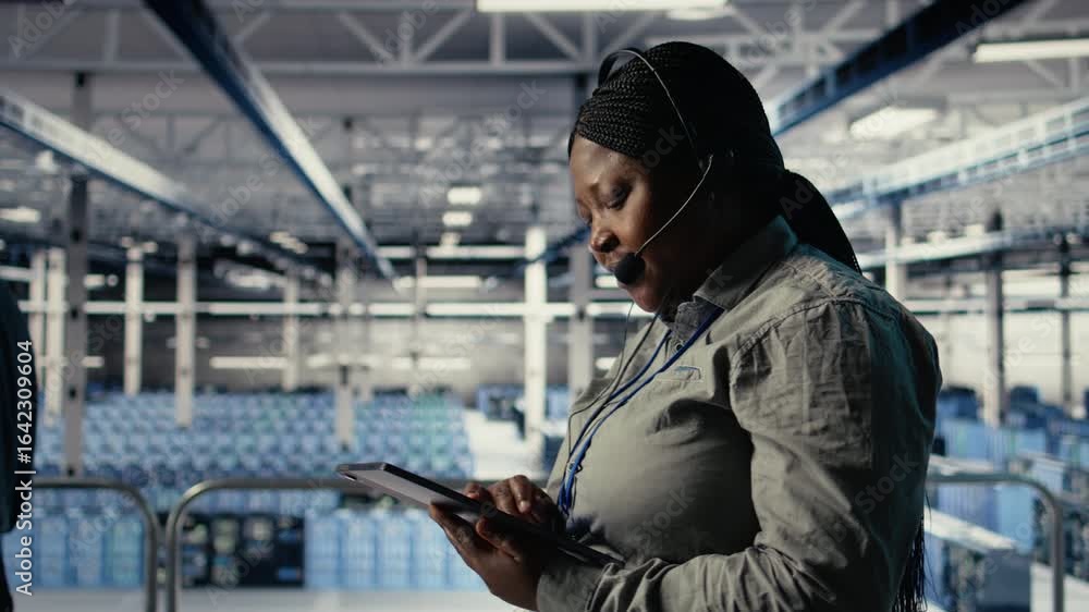 Poster data center colleagues using artificial intelligence to help customers resolve website hosting probl