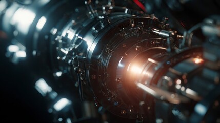 Fototapeta premium Futuristic engine mechanism detail