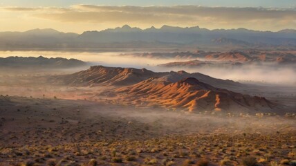 Misty Morning in the Desert Canyons