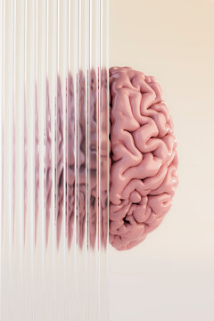 3D brain and emotional manipulation  concept