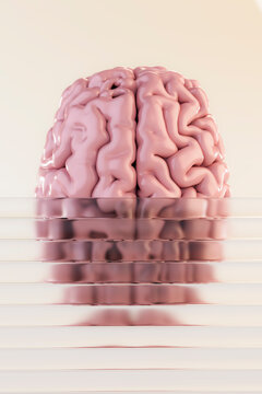 3D brain and emotional manipulation  concept