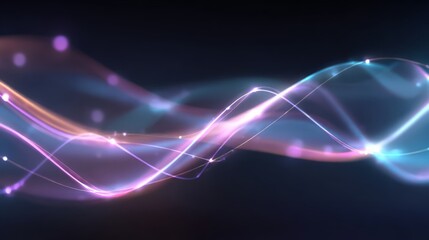Abstract Glowing Light Waves