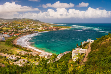 Stunning panoramic view of Frigate Bay from Timothy's Hill, St. Kitts
