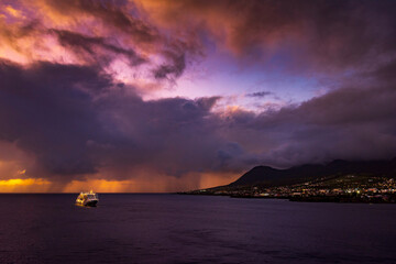  Kitts Sunset During Storm