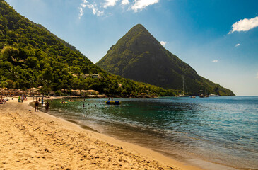 Lush green forests and mountains of St Lucia