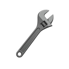 2D flat vector illustration of Wrench, isolated on a white background.