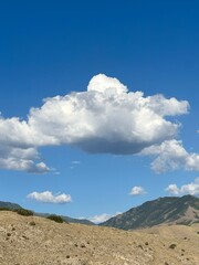 mountain landscape with blue sky