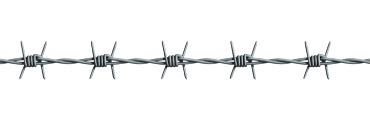 Barbed wire detail, conveying a sense of danger, protection, or restriction, perfect for various design projects