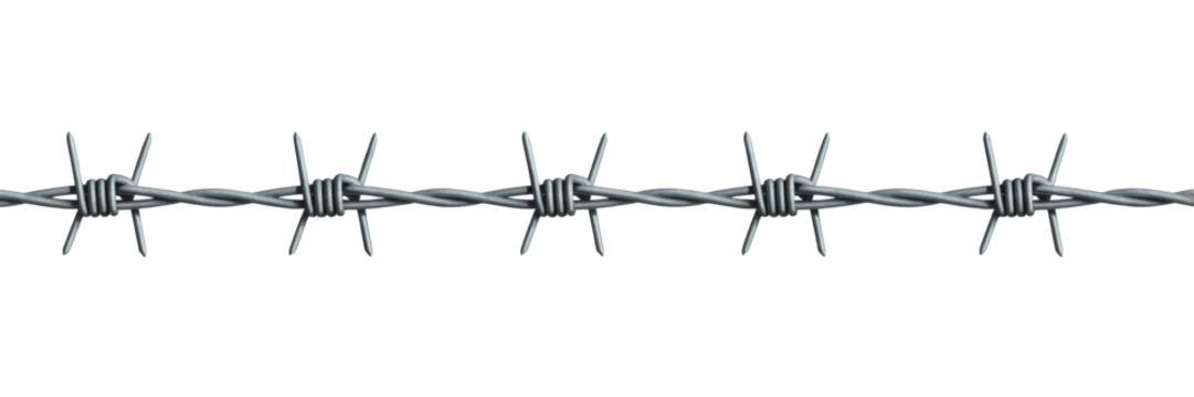 Barbed wire detail, conveying a sense of danger, protection, or restriction, perfect for various design projects